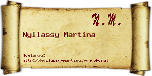 Nyilassy Martina névjegykártya